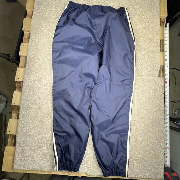 Vintage 90s Adidas Windbreaker Track Pants Zip Ankle Men’s L Blue 3 Stripe - Picture 6 of 6
